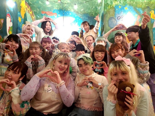 Fancy-kei Lovers party in Harajuku. Group Photo