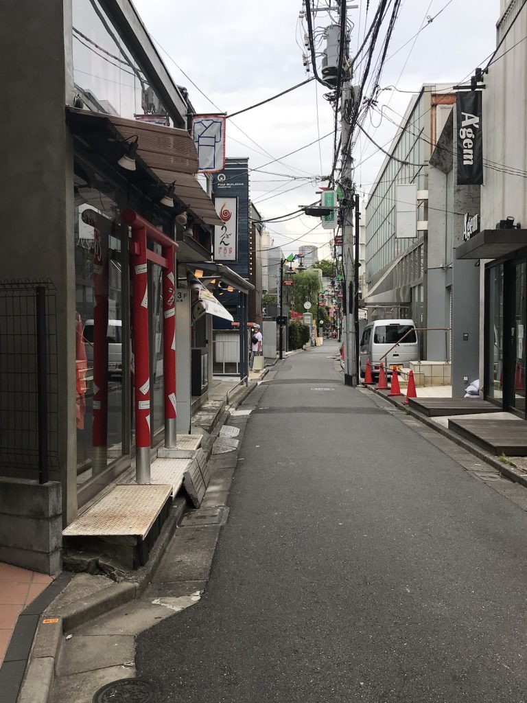 Alley in Ura-Hara, back street in Harajuku. You can find many shops.