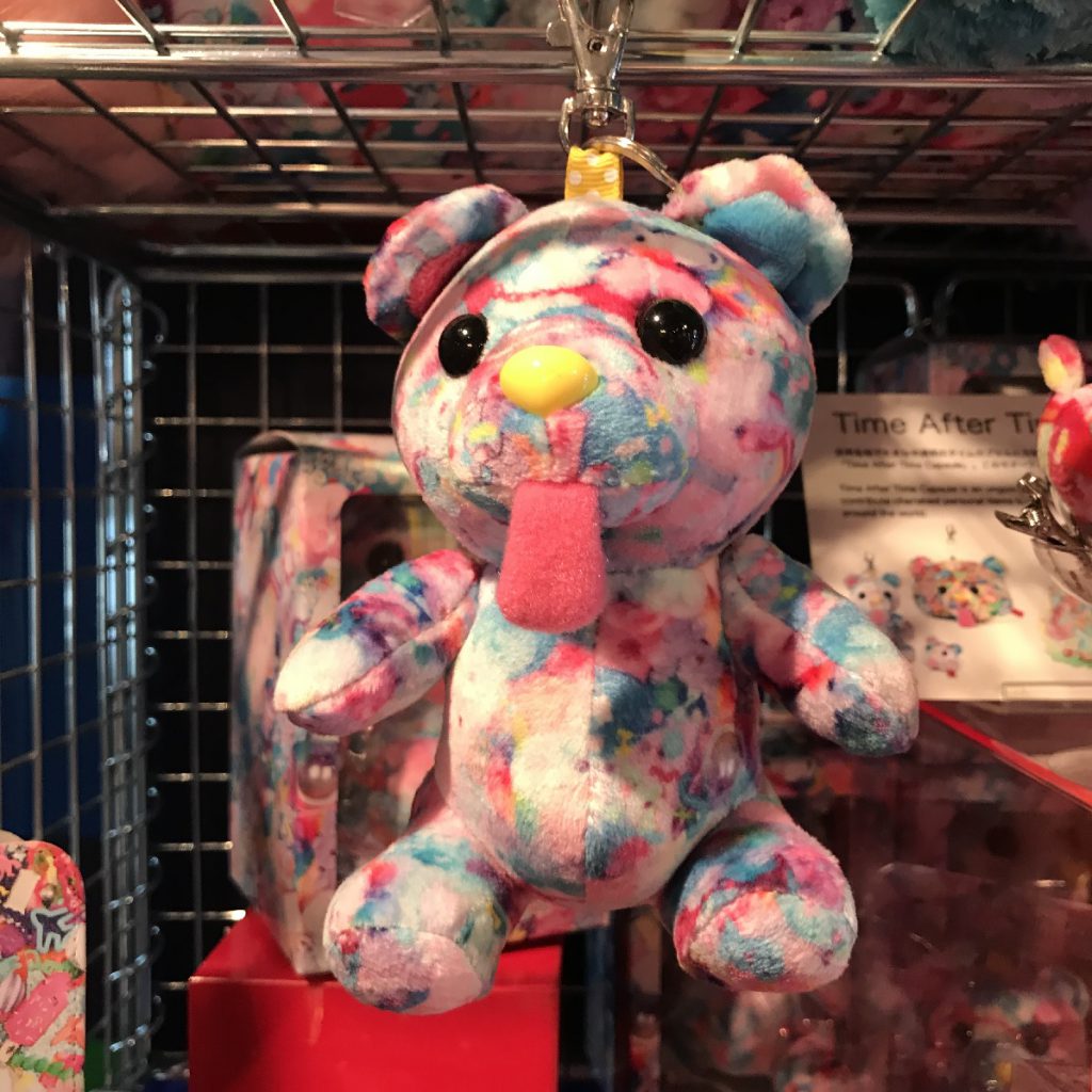 Multi-colored time-after-time capsule bear at 6% DOKIDOKI in Harajuku Tokyo